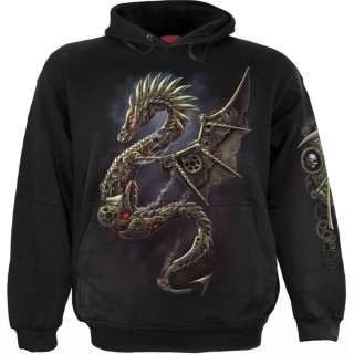 Sweat capuche homme Dragon steampunk furieux