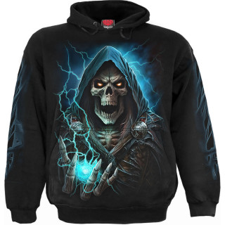 Sweat capuche homme goth-rock DEAD METAL avec La Mort et sa guitare