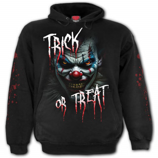 Sweat capuche homme gothique  clown sanguinaire "TRICK OR TREAT"