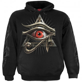 Sweat capuche homme gothique  squelette malfique et Oeil d'Horus