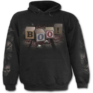 Sweat-shirt gothique homme à boite surprise avec clown sanguinaire