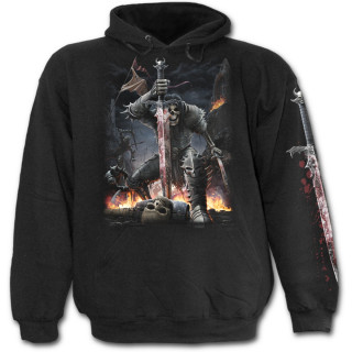 Sweat-shirt gothique homme "Esprit de l'pe" avec guerrier squelette en armure