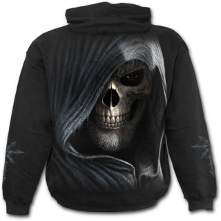 Sweat-shirt homme gothique avec squelette assassin et sablier de la mort