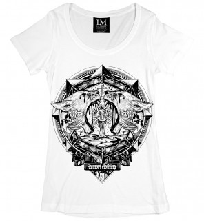 T-shirt femme gothique Locusts Scoop (B/N) - LA Mort Clothing