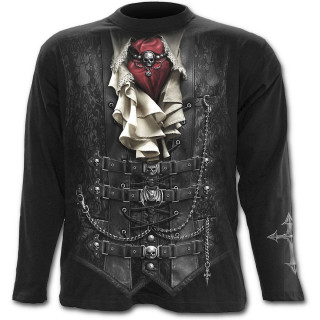 T-shirt gothique homme  manches longues  costume de vampire imprim