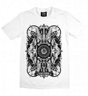 T-shirt gothique homme Four Skulls (B/W) - LA Mort Clothing