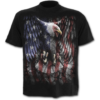 T-shirt homme avec aigle aux couleurs du drapeau des USA