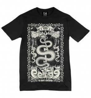 T-shirt homme gothique Firestorm (BW/B) - LA Mort Clothing