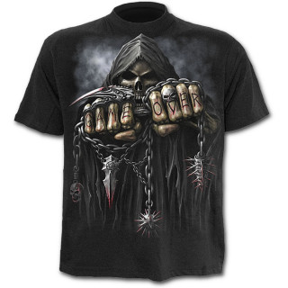 T-shirt homme noir avec la Mort  chaine de combat