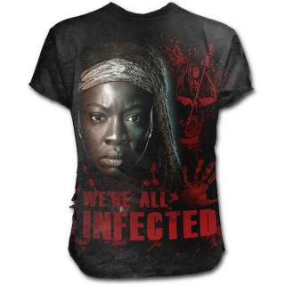T-shirt homme Walking Dead "All Infected" Michonne