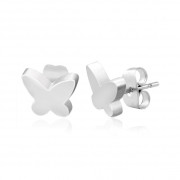Boucles d'oreilles acier papillon