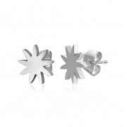 Boucles d'oreilles acier soleil