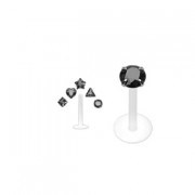 Pack piercing labret PTFE noir