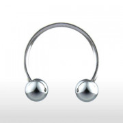 Piercing fer � cheval en titane � boules