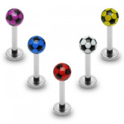 Piercing labret ballon de football