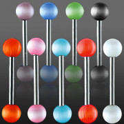 Piercing langue boules en pierre