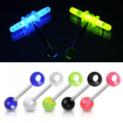 Piercing langue boules Glow Stick