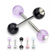 Piercing langue Disco UV Ball