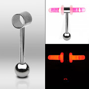 Piercing langue Glow Stick