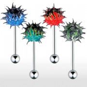Piercing langue piques de silicone flamming