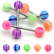 Piercing langue rubans parall�les