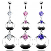 Piercing nombril cascade de croissants