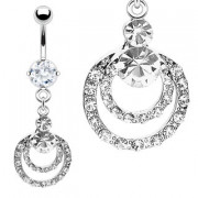 Piercing nombril double-anneau