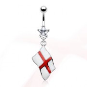 Piercing nombril drapeau Angleterre