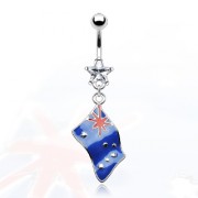 Piercing nombril drapeau Australie