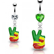 Piercing nombril peace V Jama�que