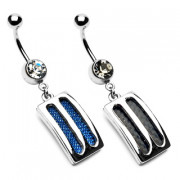 Piercing nombril pendentif grille
