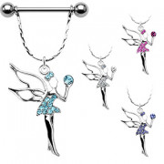 Piercing t�ton pendentif petite f�e