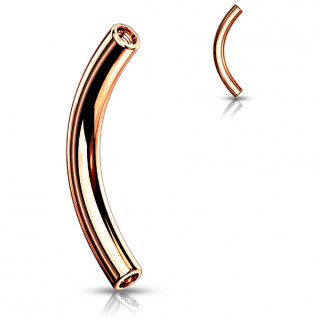 Tige / barre courbe en titane cuivr pour piercing filetage interne