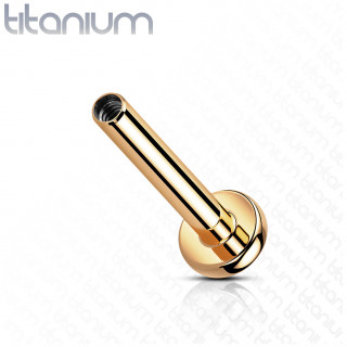 Tige / Barre de piercing Labret en Titane G23 Cuivré (filetage interne)