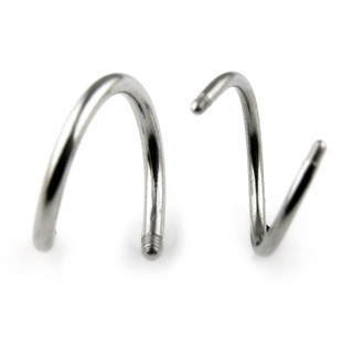 Tige de remplacement spirale en acier pour piercing