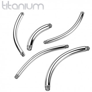 Tige piercing courbée de rechange en Titane grade 23 (arcade, nombril...)