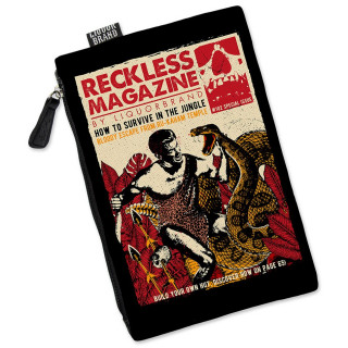 Trousse fourre tout "Reckless" avec homme dans la jungle et serpent - Liquor Brand