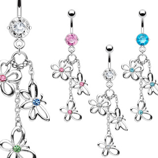 Mayhoop Lot De 2 à 3 Faux Piercings De Nombril à Clipser En Acier - 9